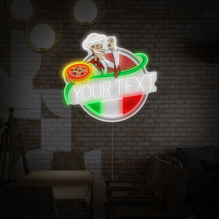 "Individuelles italienisches Restaurant-Logo" Neonschild