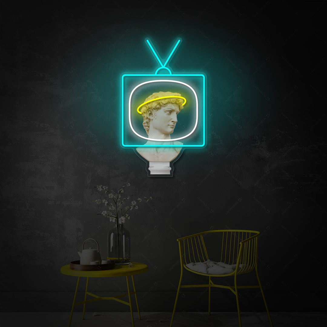 "David Broadcast" Neonschild