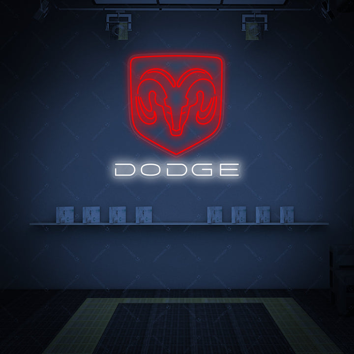 "Dodg-Car" Neonschild