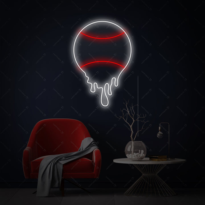 "Tropfender Tennisball" Neonschild