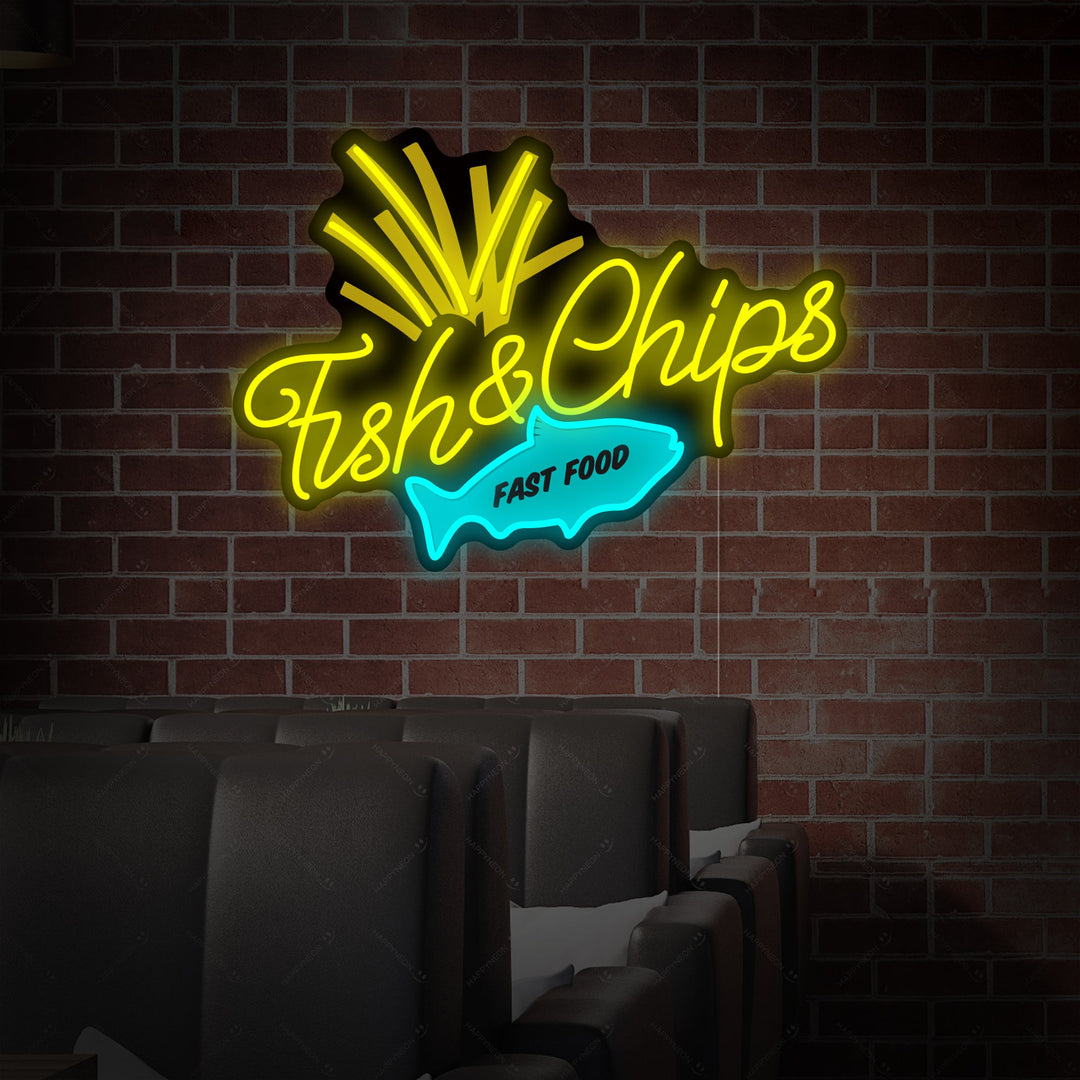 "Fish & Chips" Neonschild