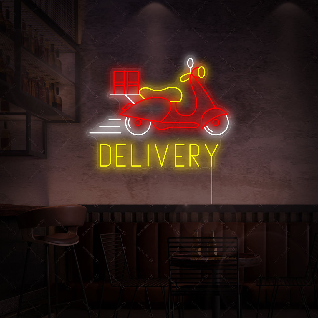 "Food Delivery" Neonschild