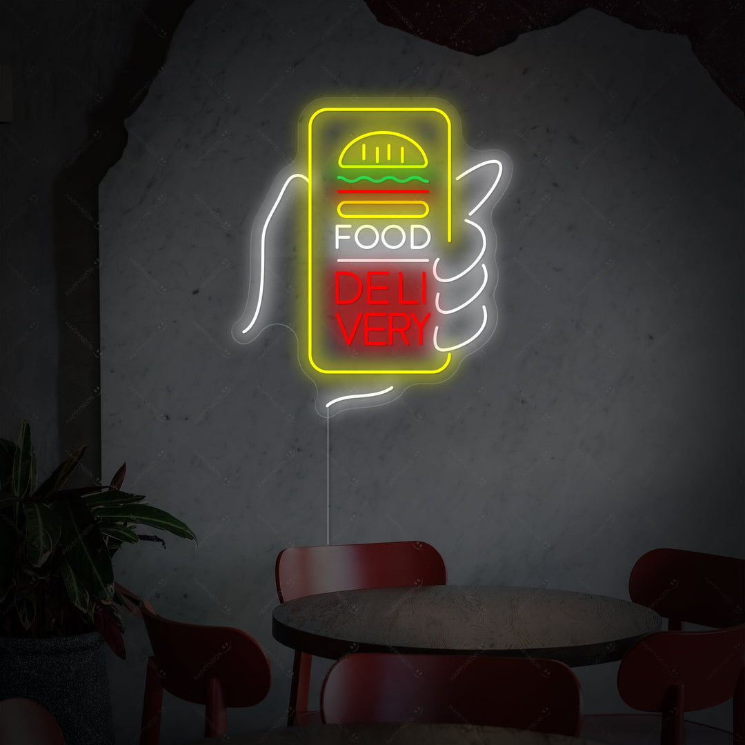 "Food Delivery" Neonschild