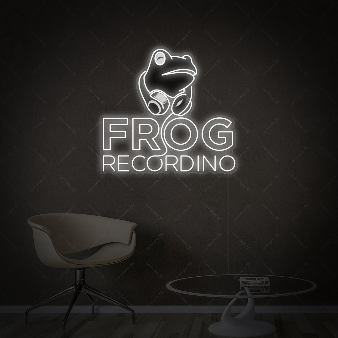 "Frog Recording" Neonschild