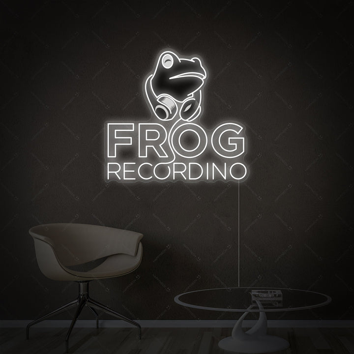 "Frog Recording" Neonschild