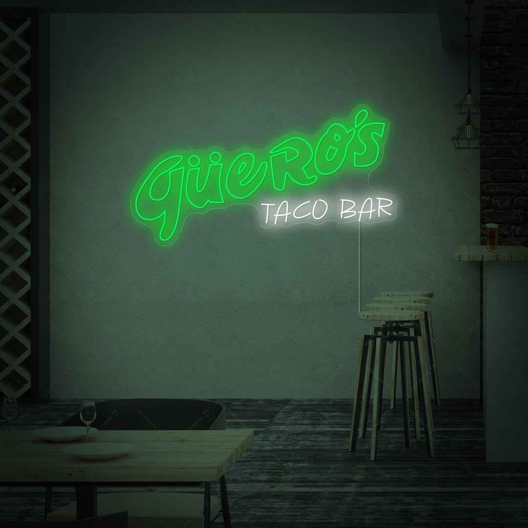 "Güero's Taco Bar" Neonschild