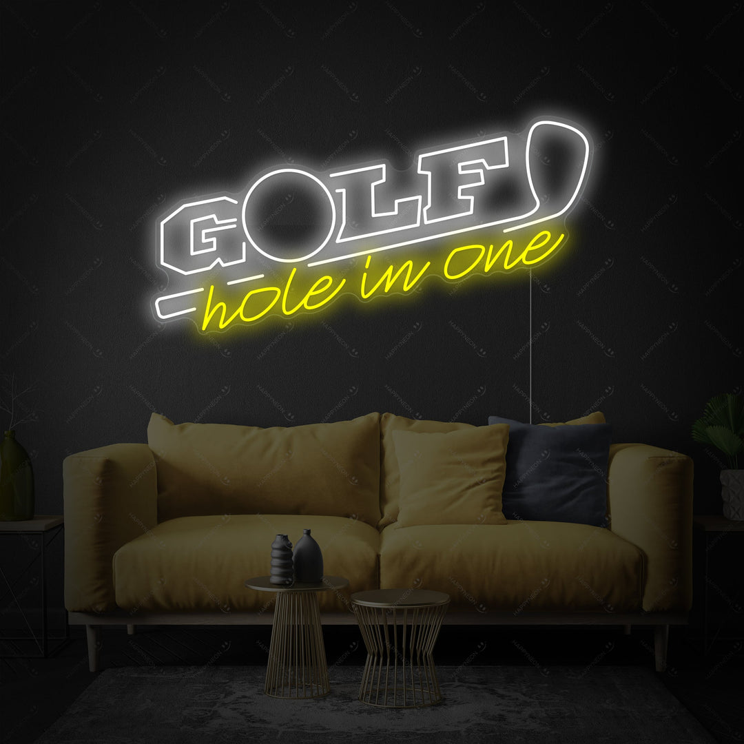 "Golf Hole In One" Neonschild