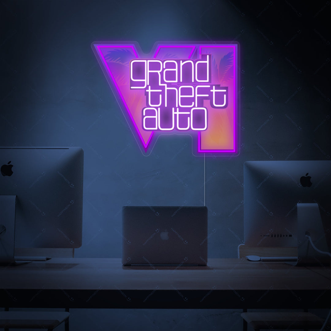 "Grand Theft Auto" Neonschild