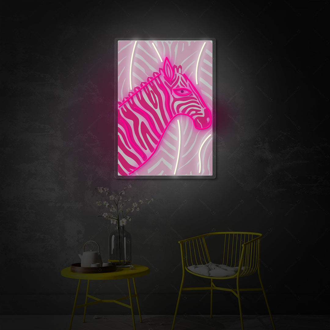 "Pinkes Zebra" Neonschild