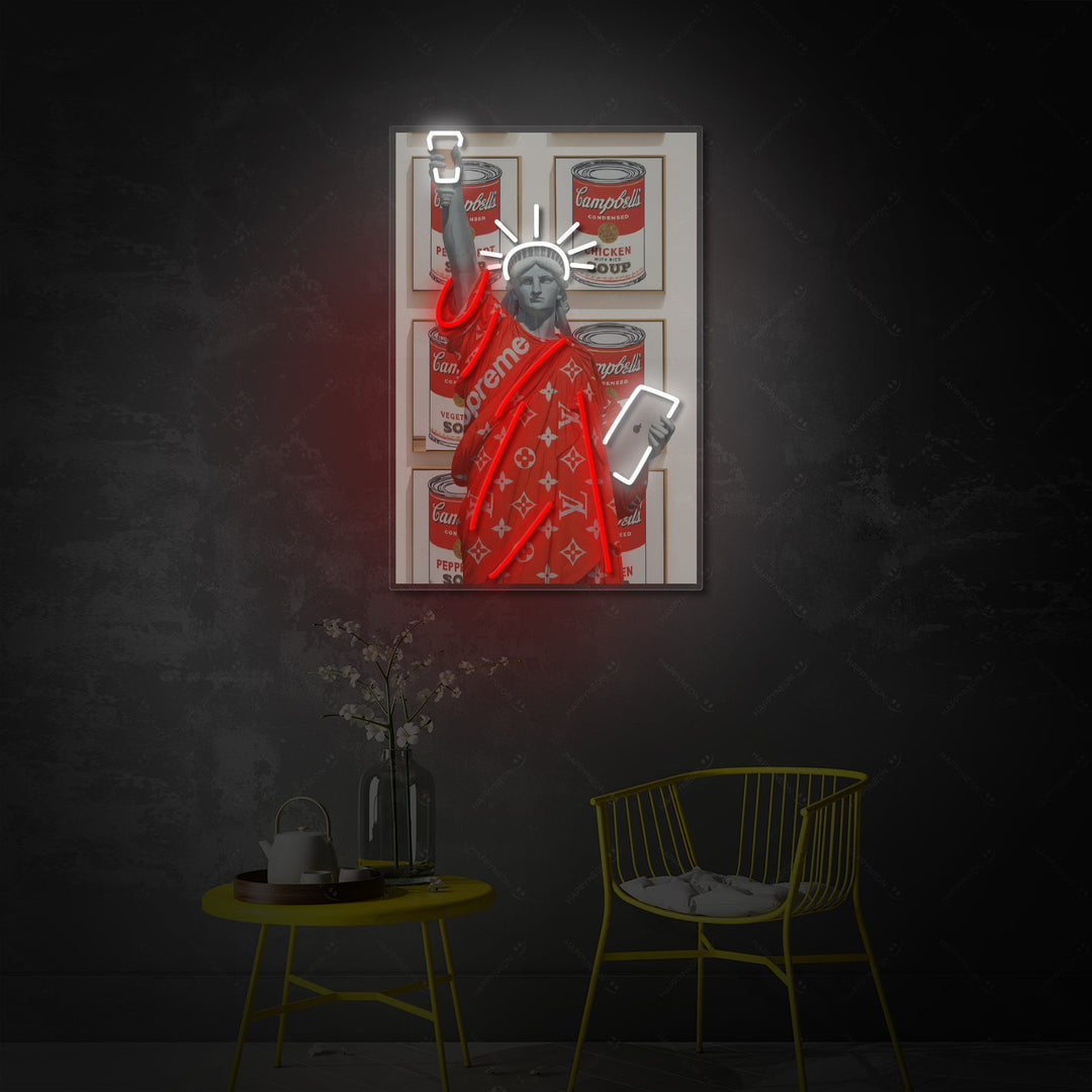 "Hype Liberty Pop-Art" Neonschild
