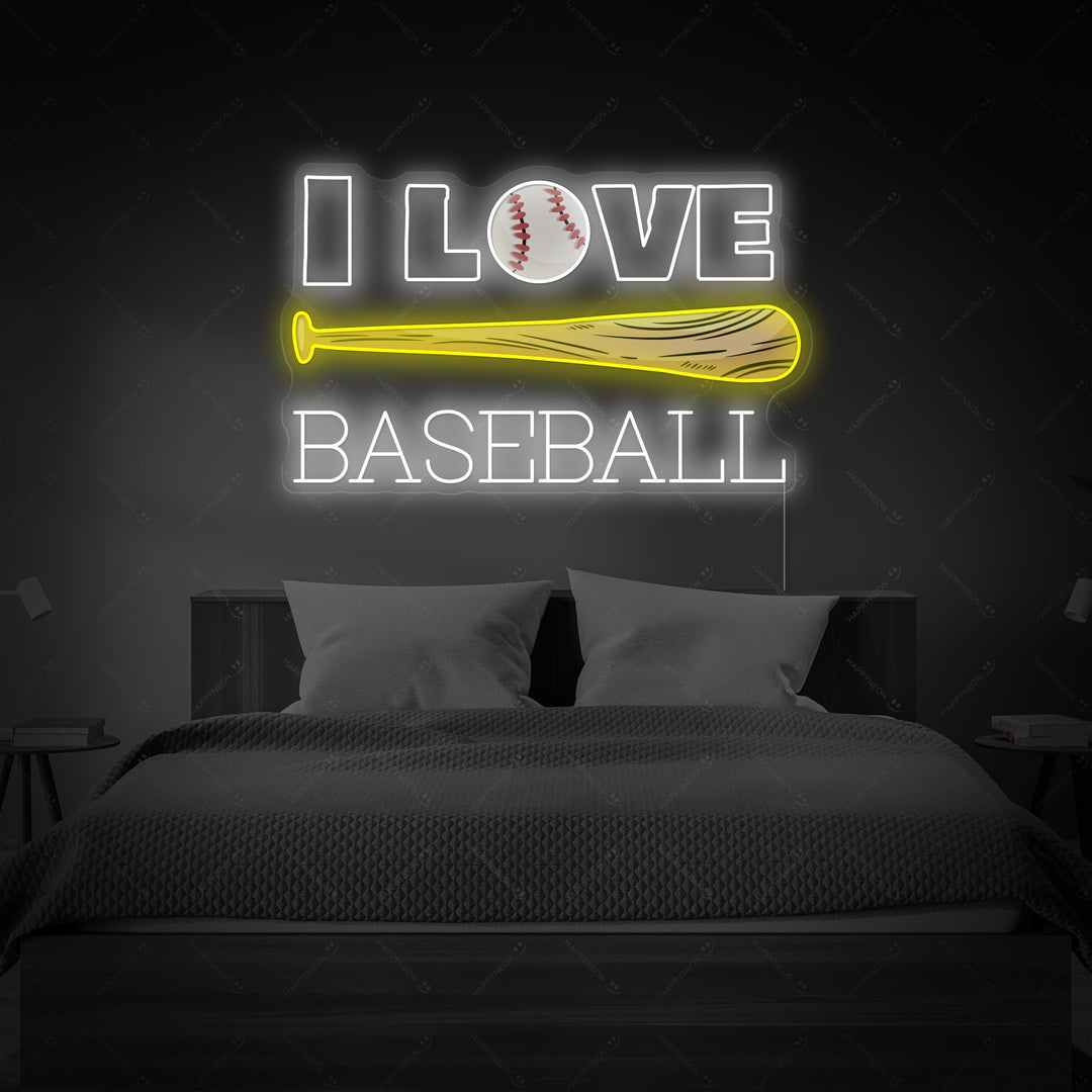 "I Love Baseball" Neonschild