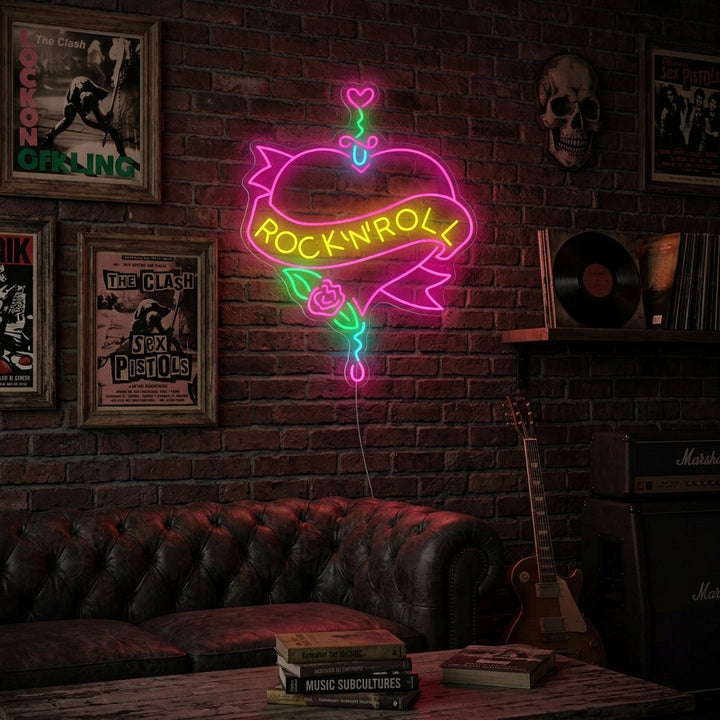 "Rock N Roll" Neonschild