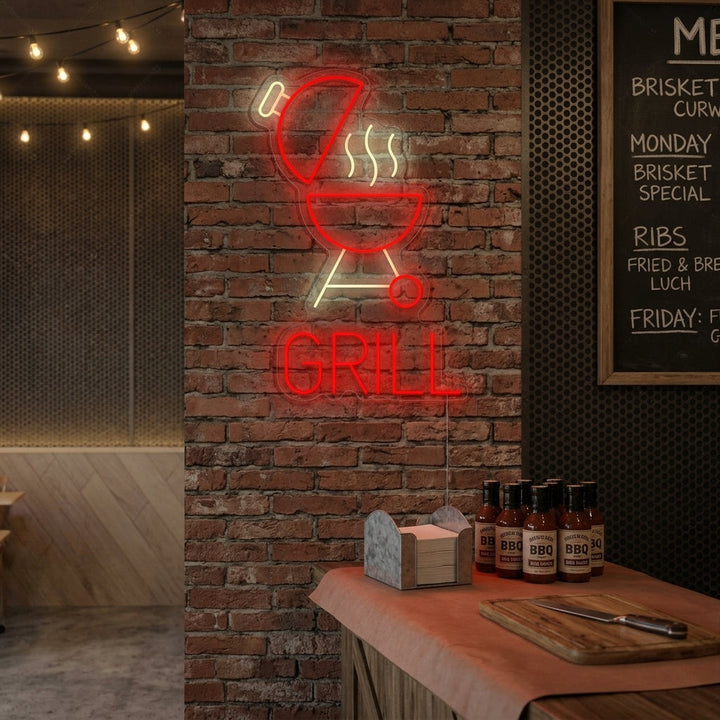 "BBQ Grill" Neonschild