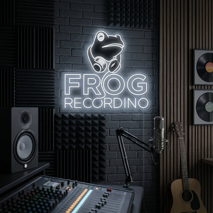 "Frog Recording" Neonschild
