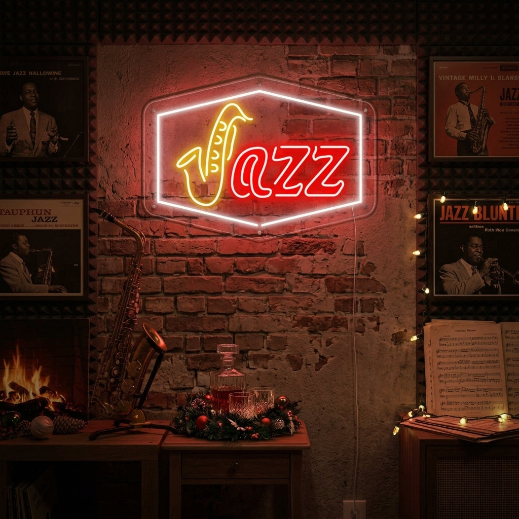 "Jazz" Neonschrift