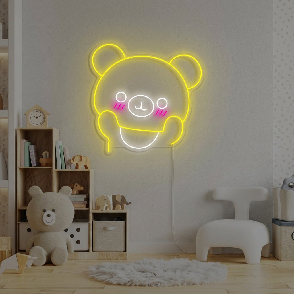 "Süßer Bär, Kinderzimmer Dekoration" Neonschrift