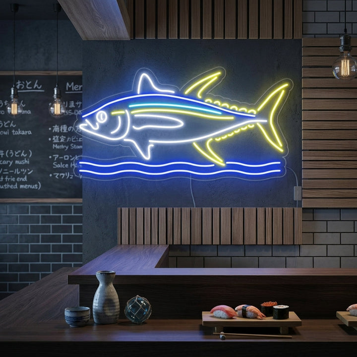 "Großer Fisch" Neonschrift
