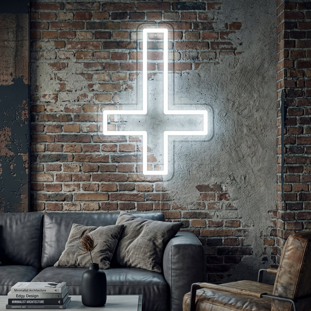 "Christliches St. Peter Kreuz" Neonschrift