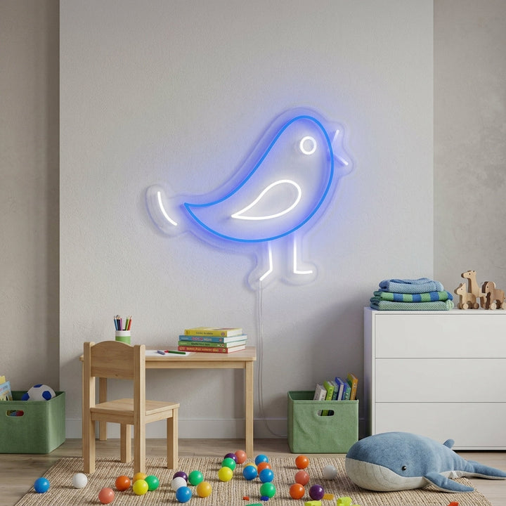 "Vogel, Kinderzimmer Dekoration" Neonschrift