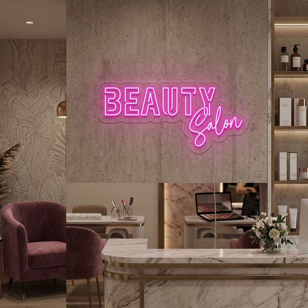 "Beauty Salon" Neonschrift