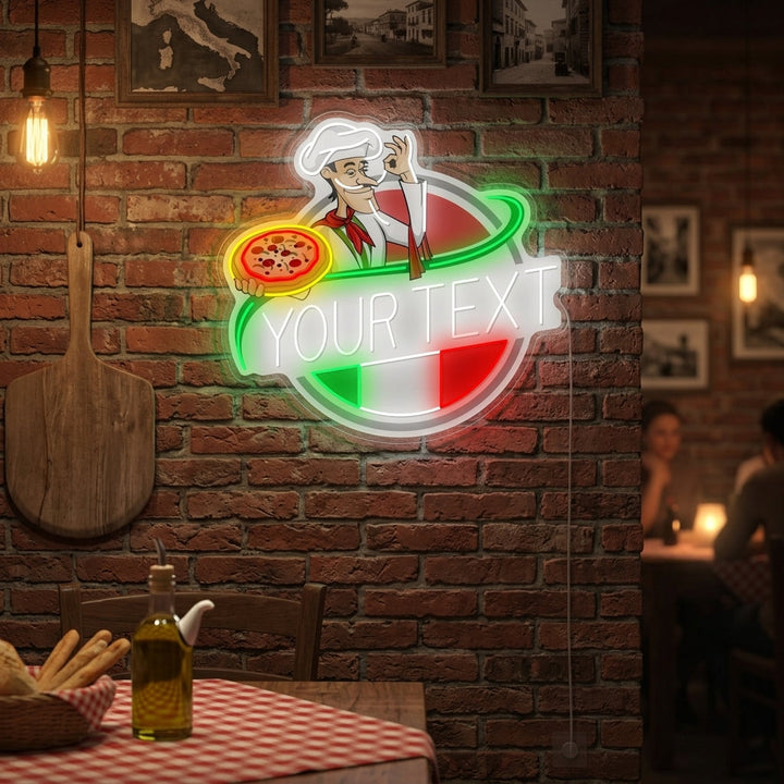 "Individuelles italienisches Restaurant-Logo" Neonschild