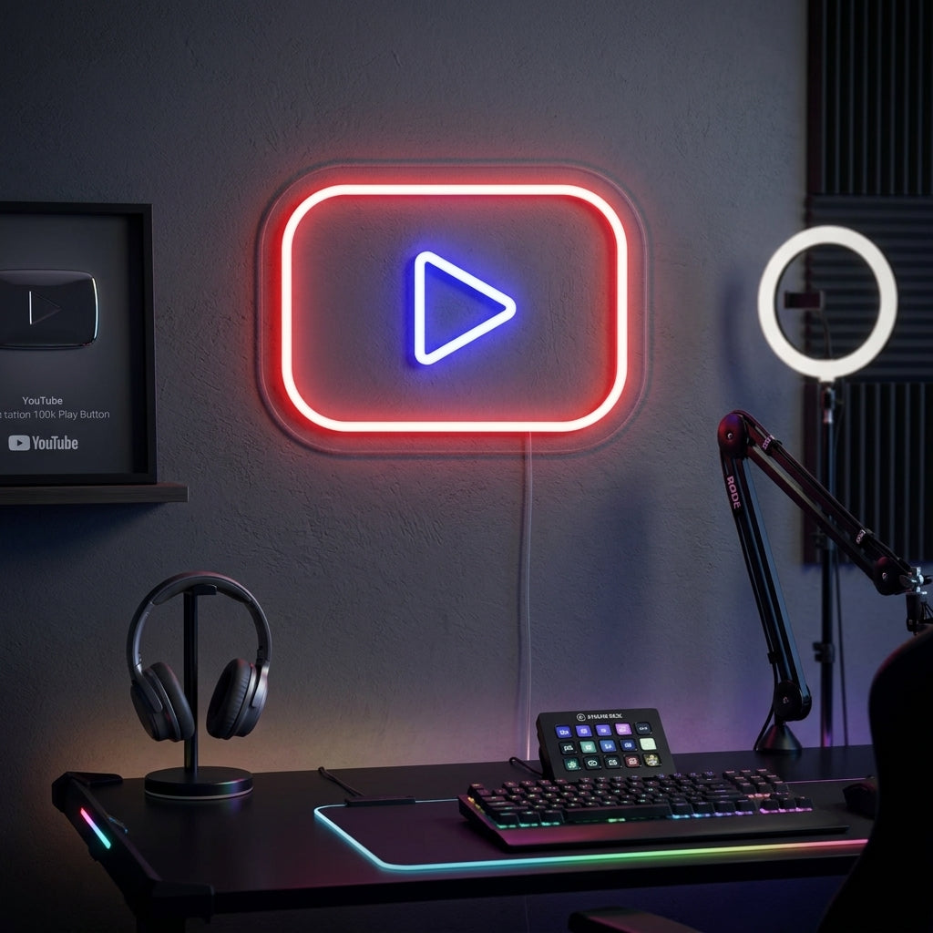 "Youtube-Logo" Neonschrift