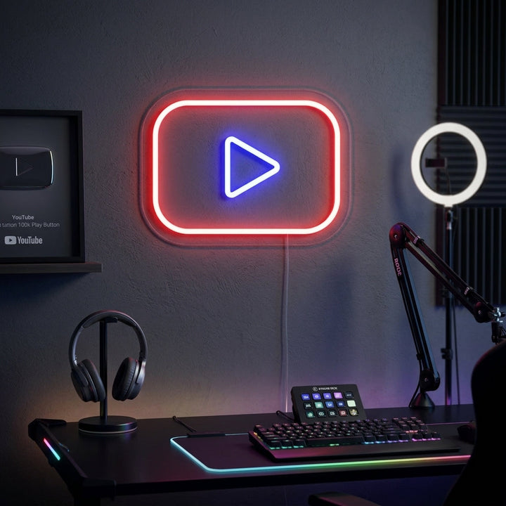 "Youtube-Logo" Neonschrift