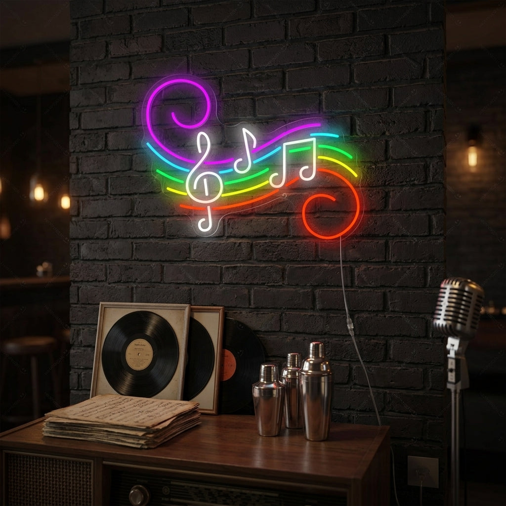 "Musik Noten" Neonschild