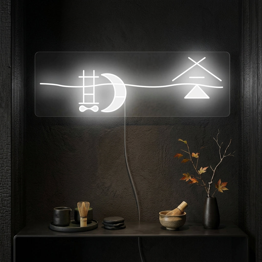 "Einmalige Chance Japanisches" Neonschrift