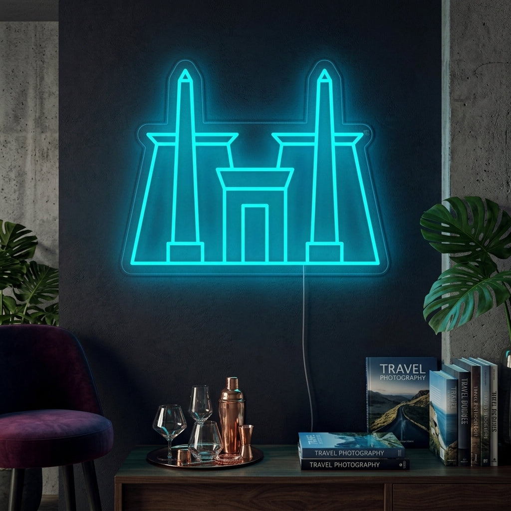 "Tempel Von Karnak In Ägypten" Neonschrift