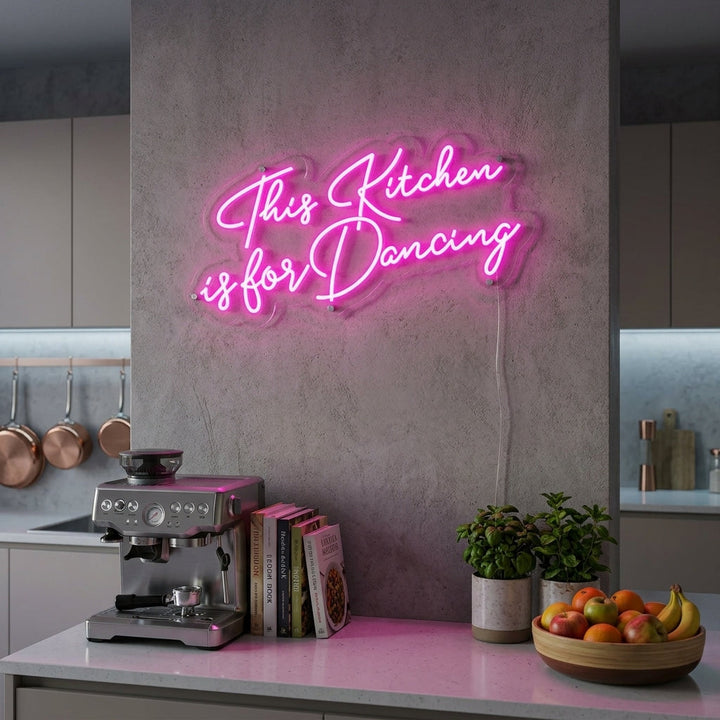 "This Kitchen is for Dancing" Neonschrift