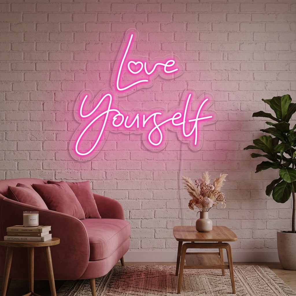 "Love Yourself" Neonschrift