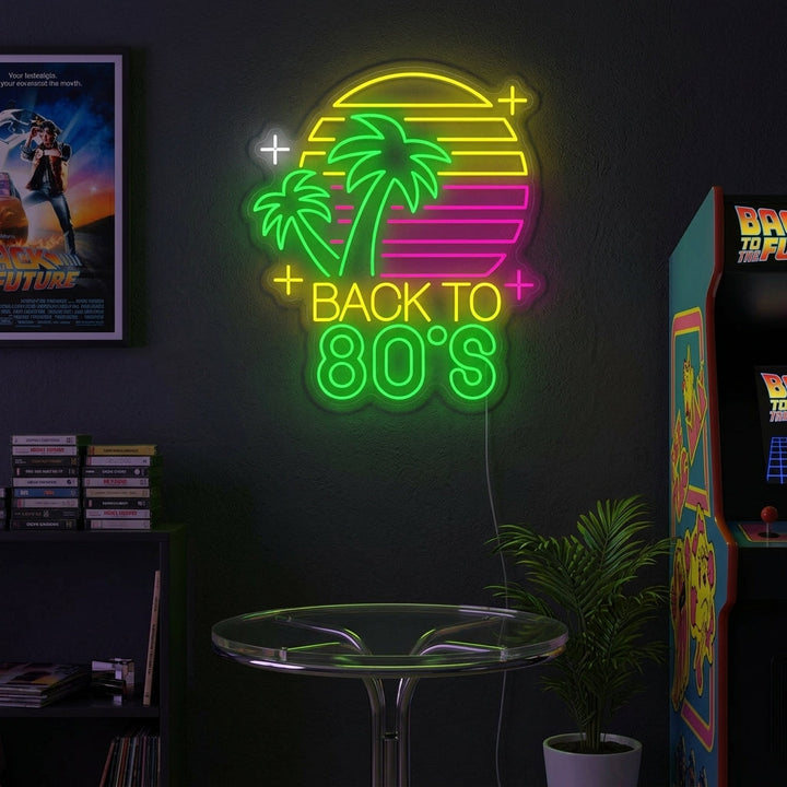 "Back To 80s" Neonschild