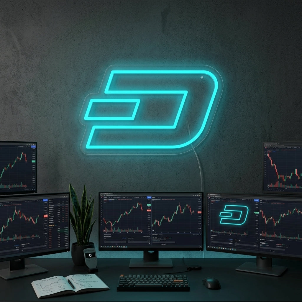 "Dash Münze" Neonschrift