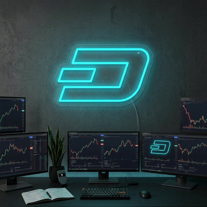 "Dash Münze" Neonschrift