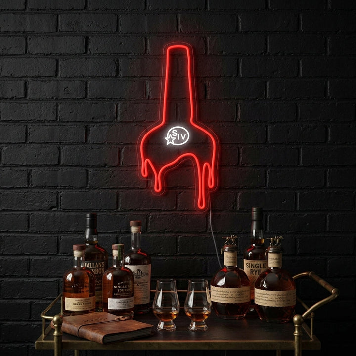 "Makers Whisky Bar" Neonschrift