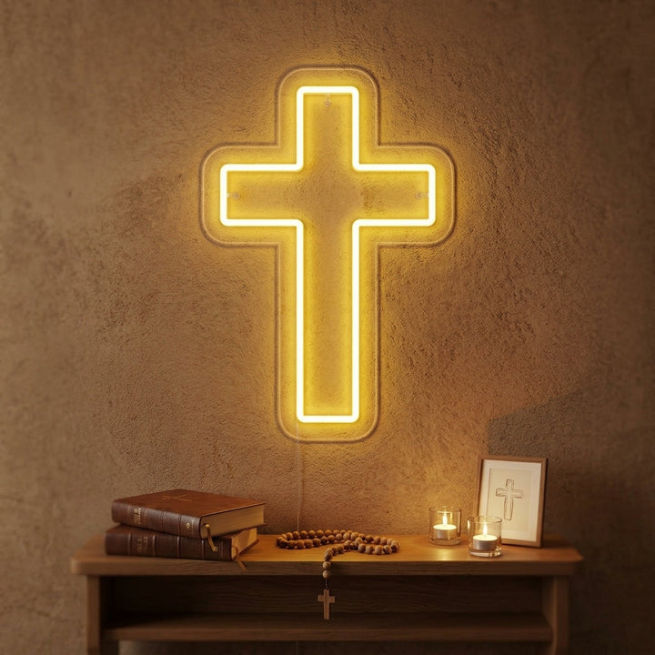 "Christliches Kreuz" Neonschrift