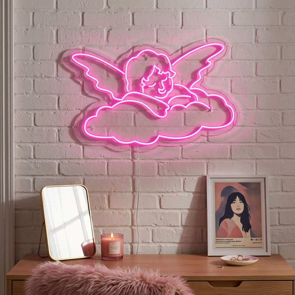 "Engelbaby" Neonschrift