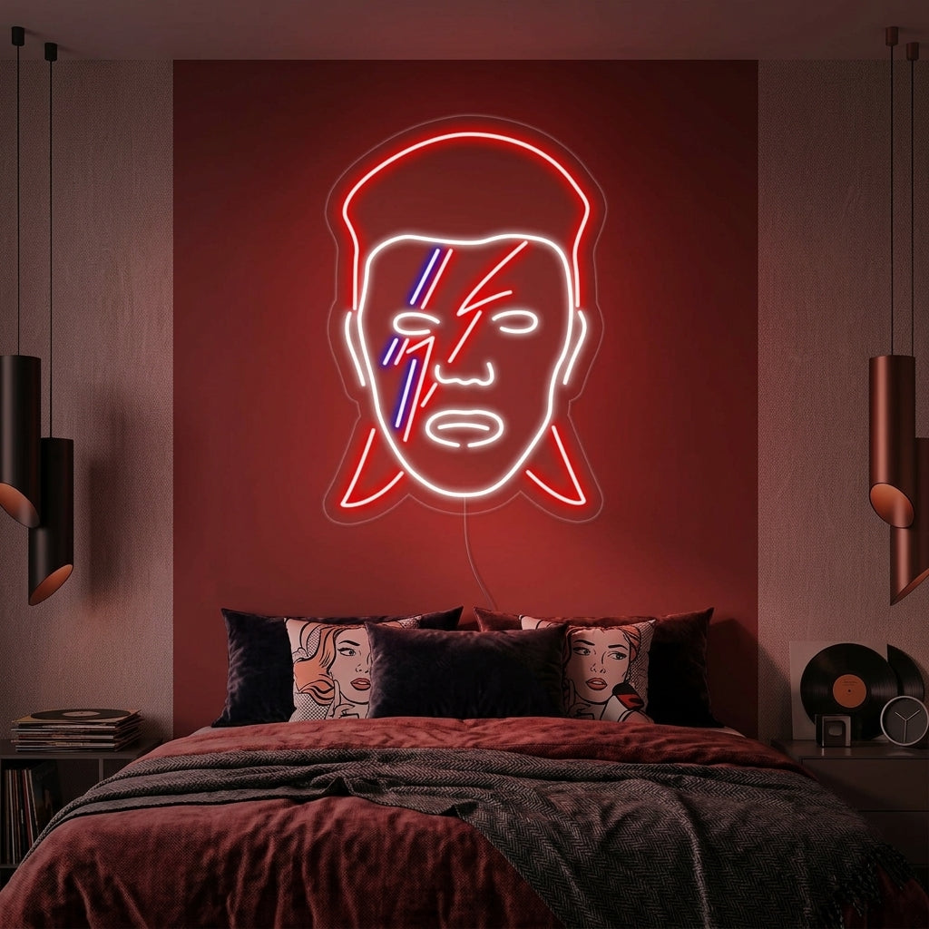 "David Bowie" Neonschrift