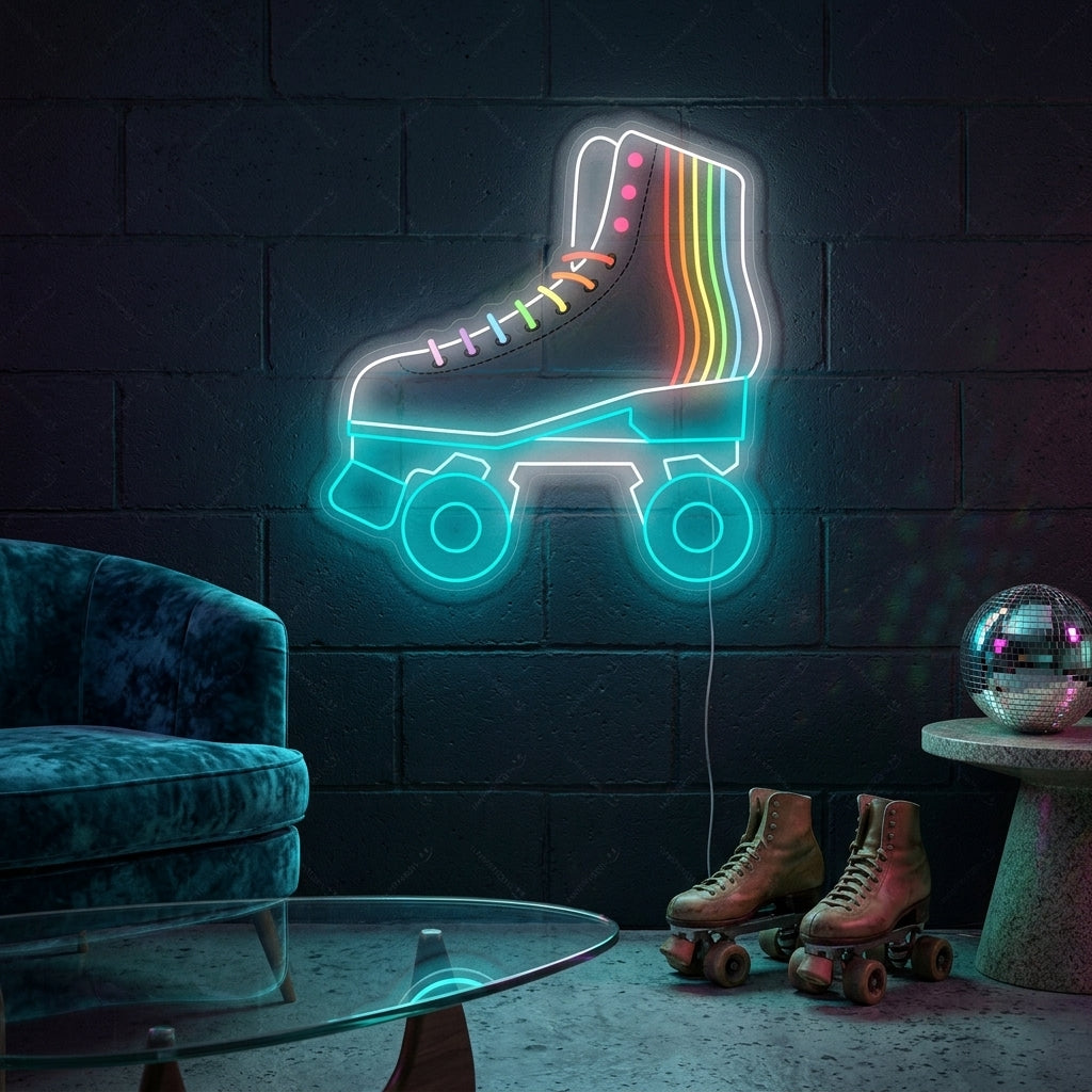 "Rollschuh" Neonschild