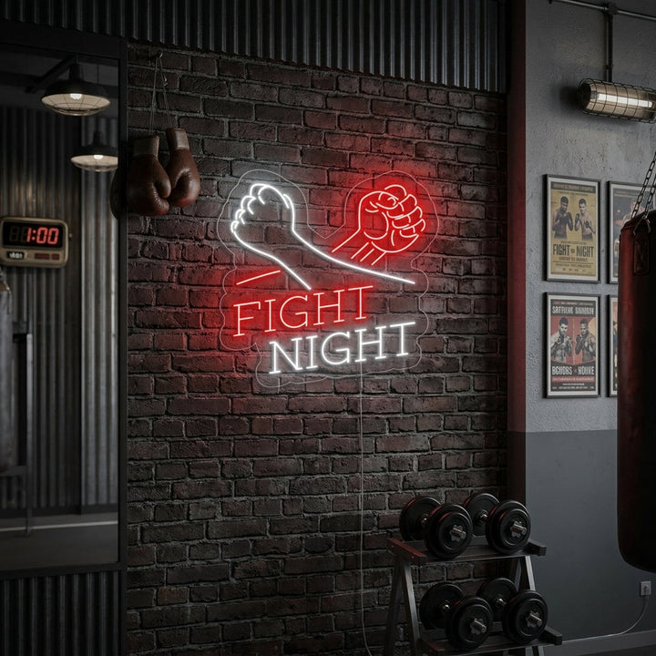 "Fight Night" Neonschrift