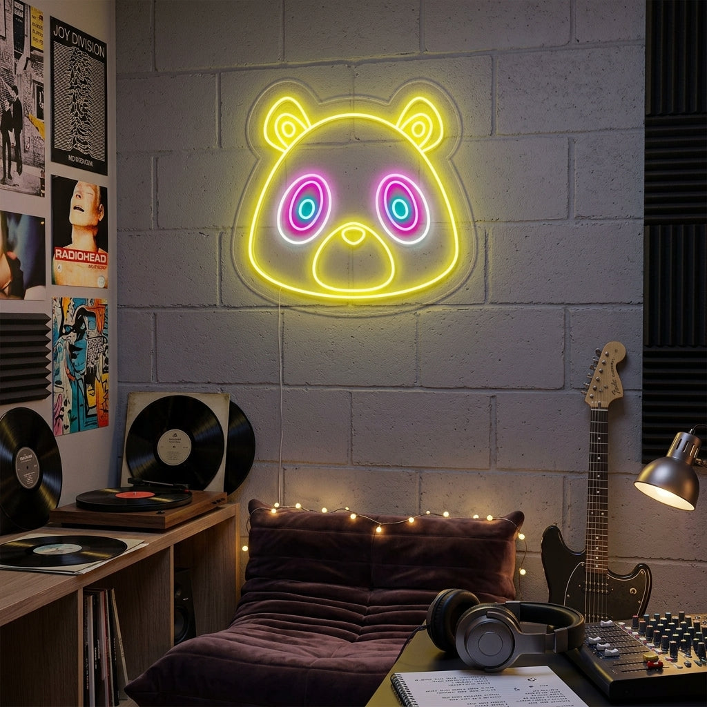 "Graduation Bear" Neonschrift