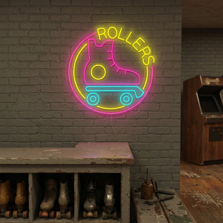 "Rollerskates" Neonschild