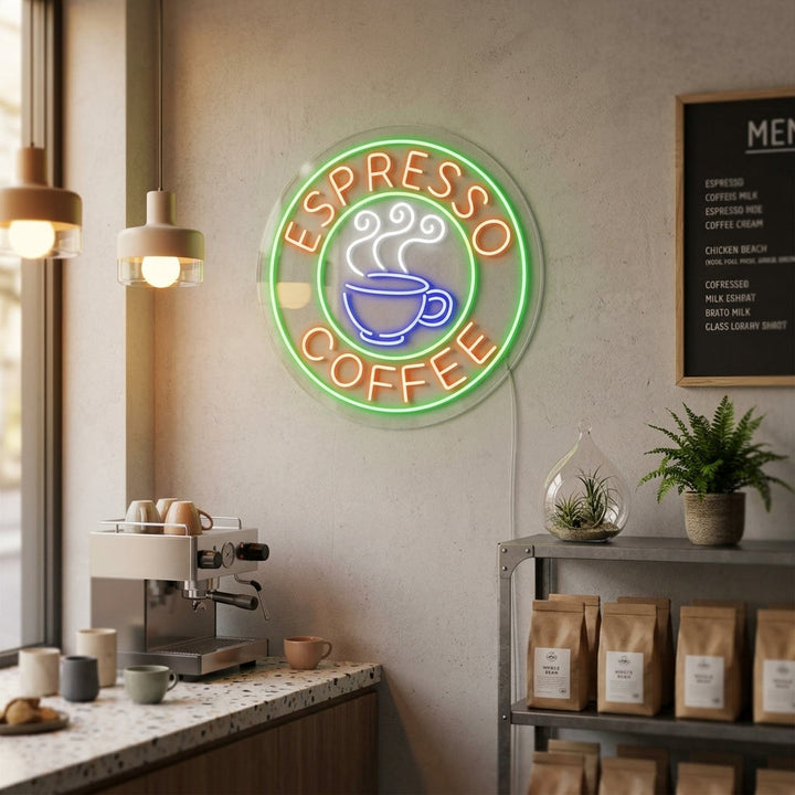 "Espresso Coffee" Neonschrift