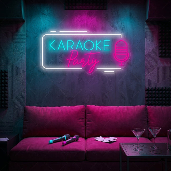 "Karaoke Party" Neonschild