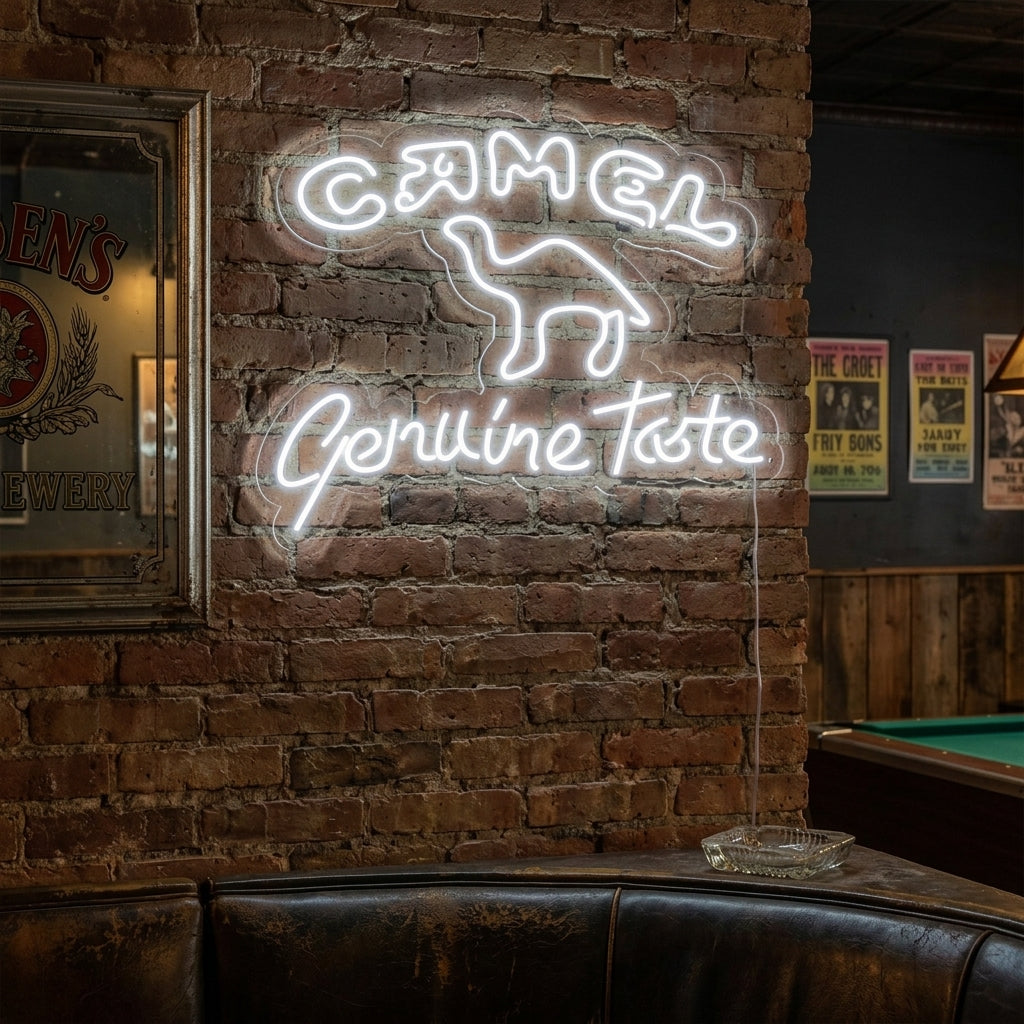 "Camel Genuine Taste" Neonschrift