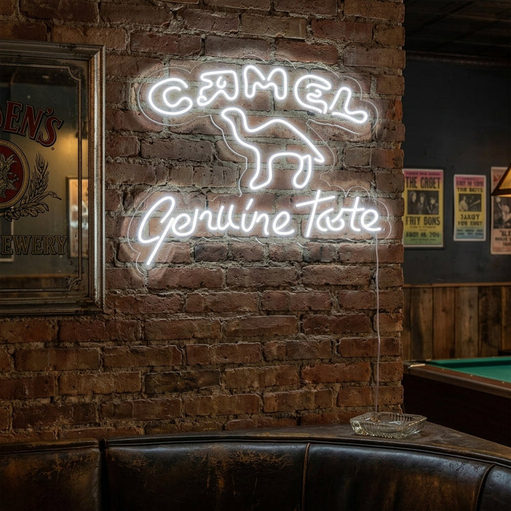 "Camel Genuine Taste" Neonschrift
