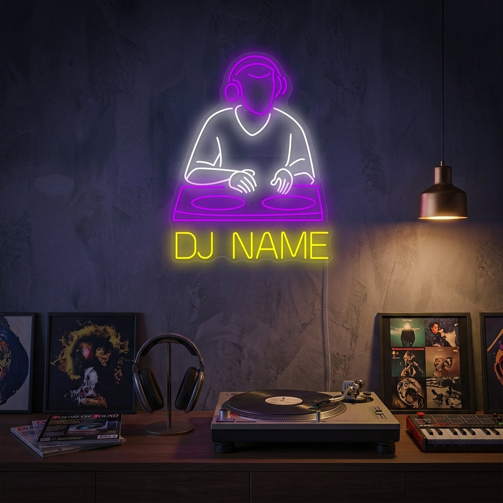 "Kundenspezifisches DJ-Logo" Neonschild