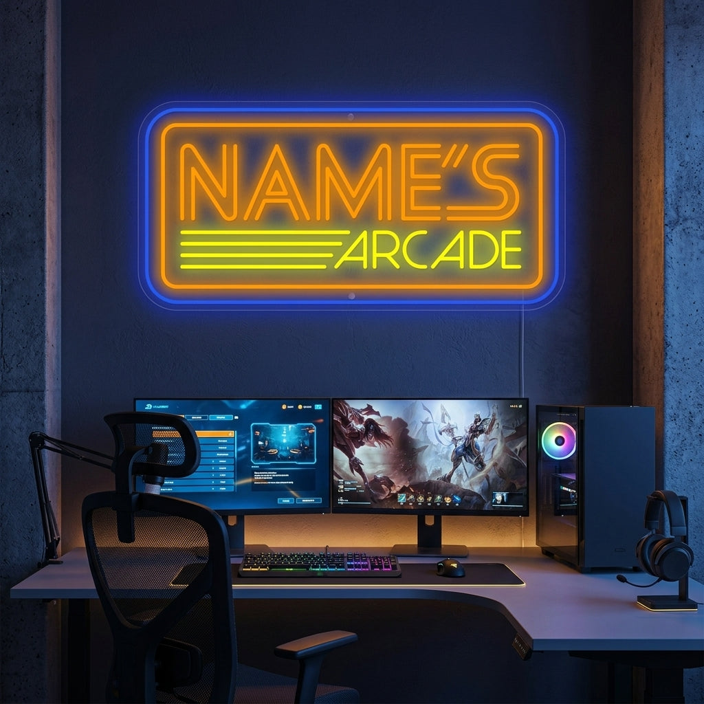 "Benutzerdefinierte Arcade" Neonschild