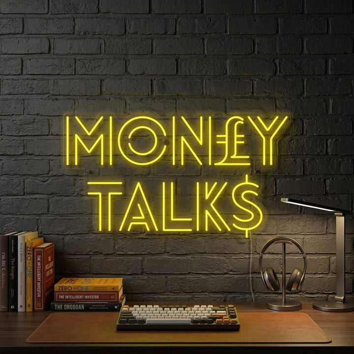 "Money Talks" Neonschrift